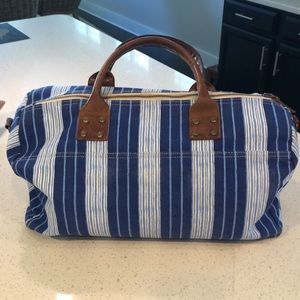 John Robshaw Weekender Luggage Duffle Bag Blue